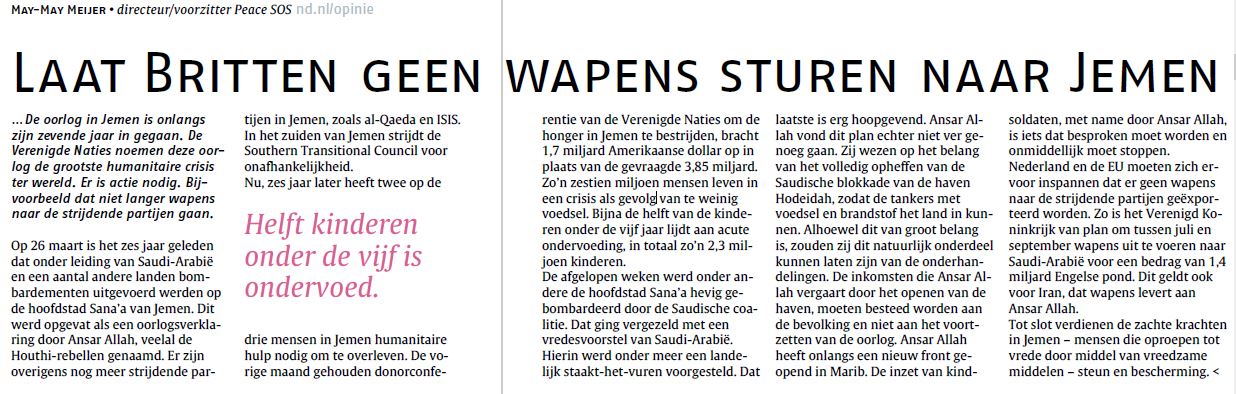 Jemen Nederlands Dagblad 6 april 2021