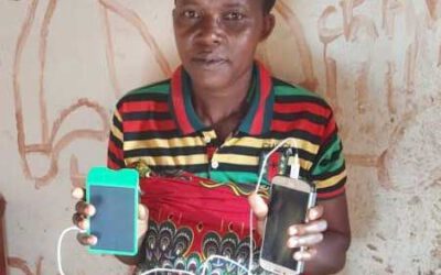 Solar lamps with mobile chargers for people in Burundi